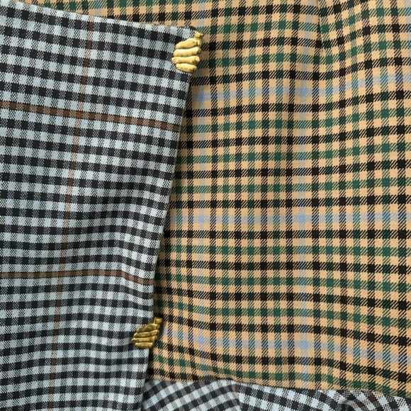 Brogger checkered mini skirt with hand buttons, large - Picture 7 of 16